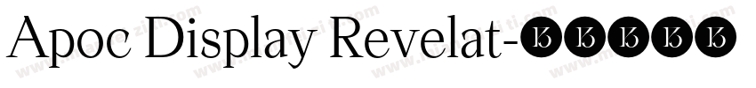 Apoc Display Revelat字体转换